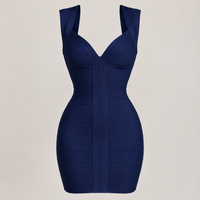 Bandage Bodycon Mini Dress with Sweetheart V-Neck – Sculpting Party & Birthday Dress